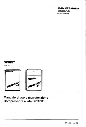 Manuale compressore Demag Sprint tutte le versioni - Plastin Gold